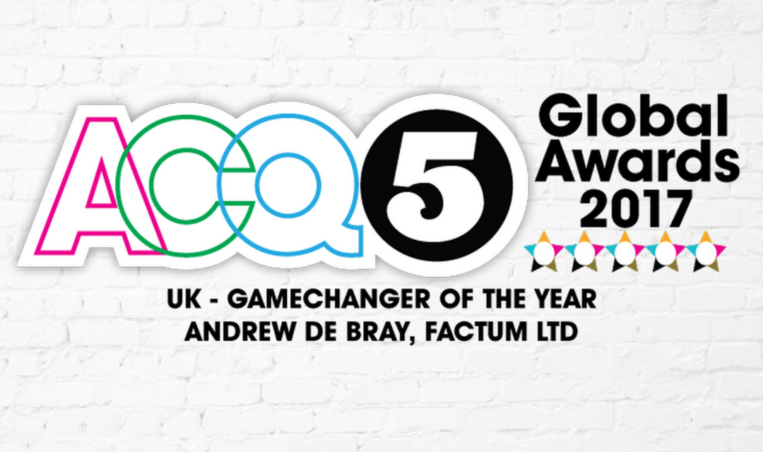ACQ5 Names Factum’s Managing Director Gamechanger of the Year